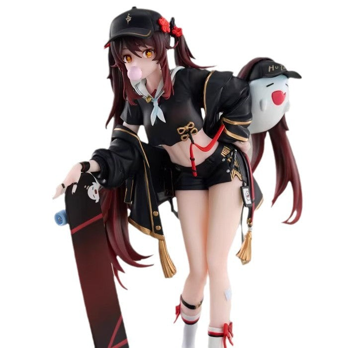 Walnut Hall Master's Hand-held Fashionable Skateboard Model Decoration Two-dimensional Animation Game Surrounding Beautiful Girl Gift