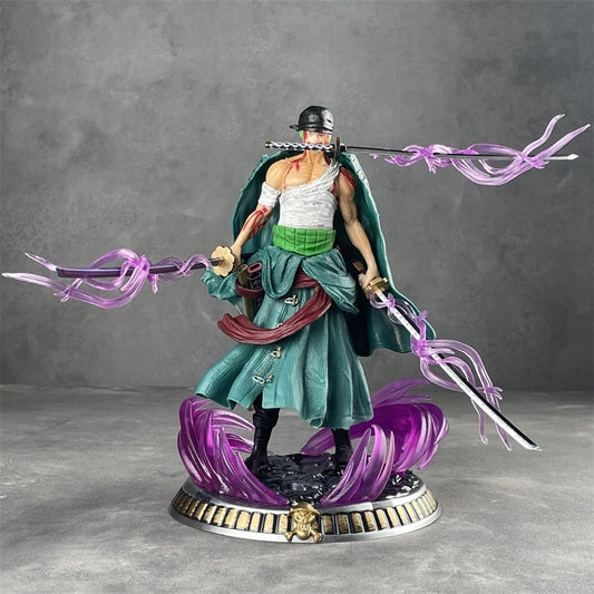 One Piece Small Size Bloody Solon Three Knife Fantasy Solon Model Hand-made Statue Ornaments Toy Gift