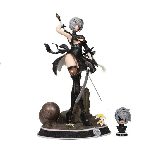 HUNTER Neil Mechanical Epoch 2B Little Sister Double-headed Carving Can Change War Damage Animation Hand-made Ornaments