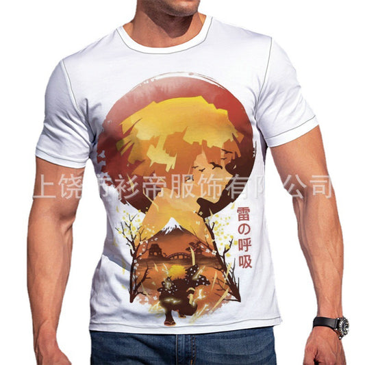 [High Quality Mesh Cloth] New 3D Digital Printing Animation Devil Killer Amazon Explosion Foreign Trade Men's T-shirt