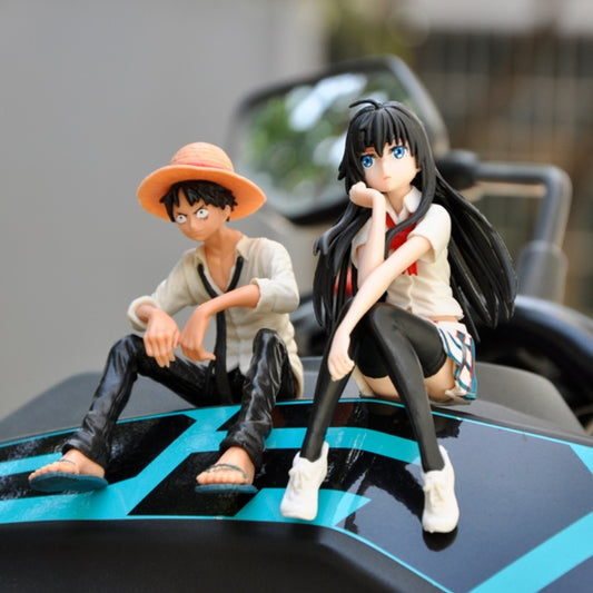 One Piece Road Snow Is My Youth Love Story Car Ornaments Hand-held Animation Model Peripheral Doll