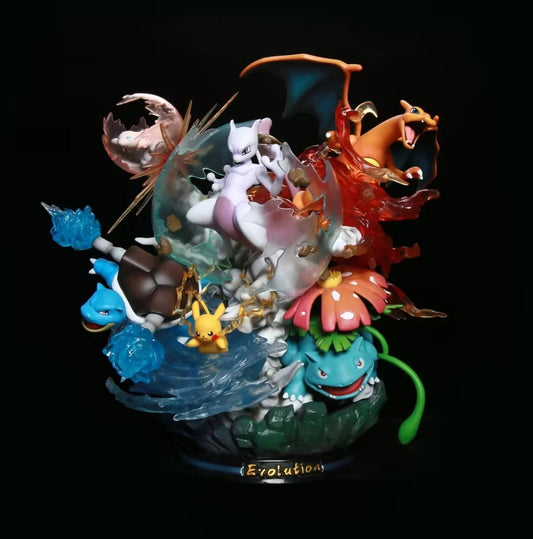 Pet Elf MFC Super Dream Counter Attack Fire-spraying Dragon Water Arrow Turtle Large Scene Statue Hand-made Model