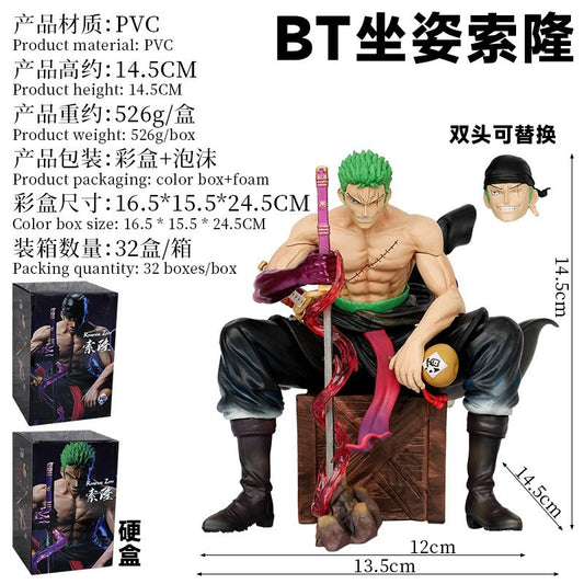 One Piece EVIL STUDIO Solon Sitting Posture Series First Play GK Hand-made Model Ornaments Statue